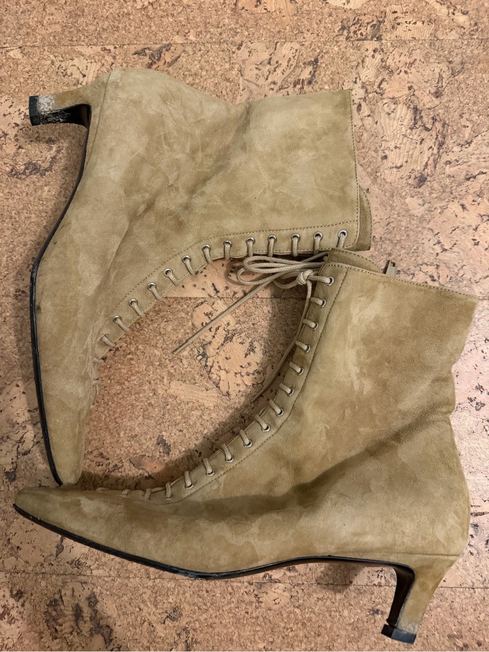 TOTEME 
Suede Lace-Up Boots